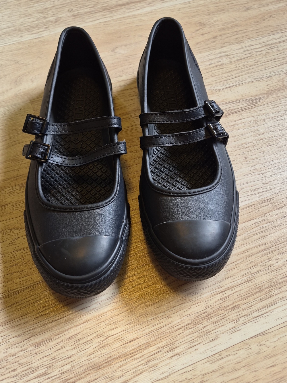 Converse Black Double-Strap Mary Jane Flats
